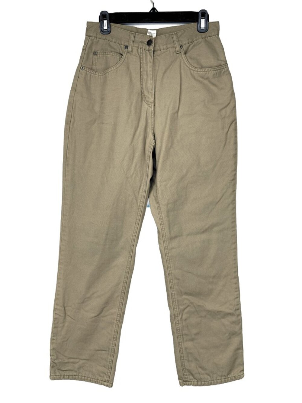 WOOLRICH Fleece-Lined Vintage Cotton Shell Khaki Beige  Pants Sz 6 28 Waist